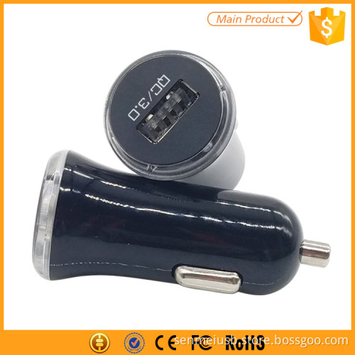 Senmei high quality qc 2.0/3.0 quick charger, single usb cell phone mobile car charger